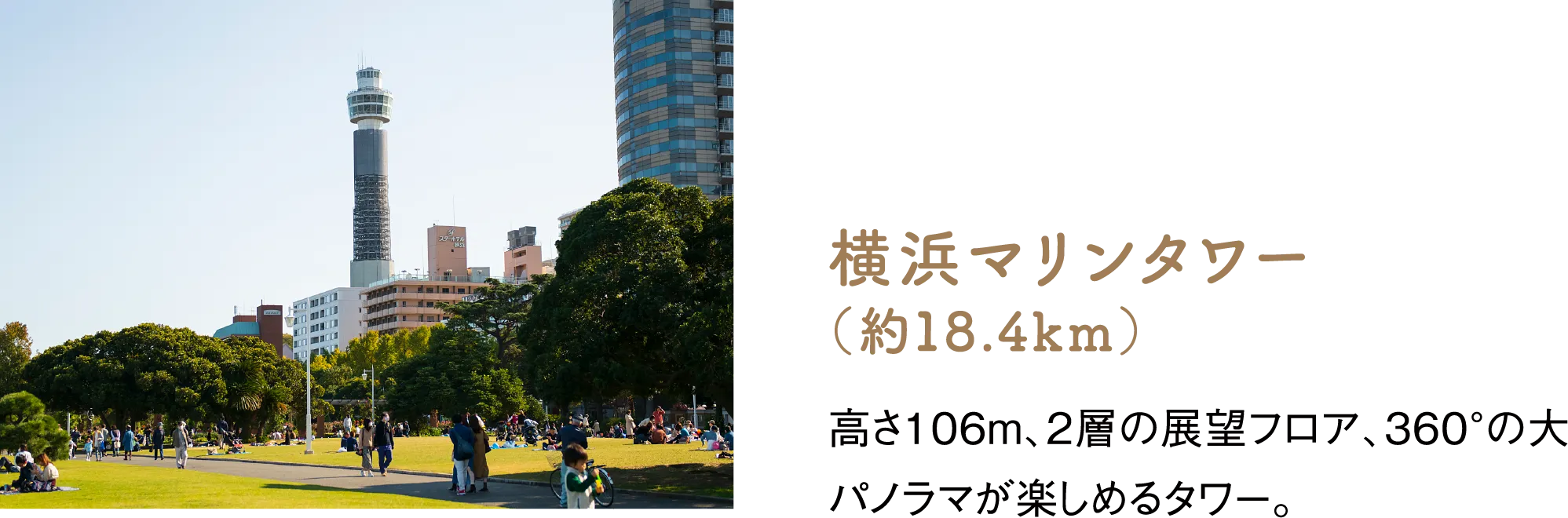 横浜マリンタワー（約18.4km）