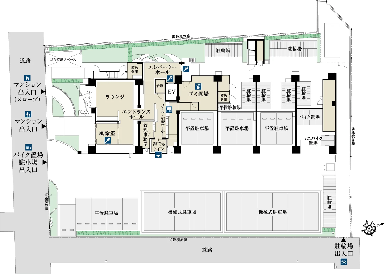 敷地配置図・1F平面図