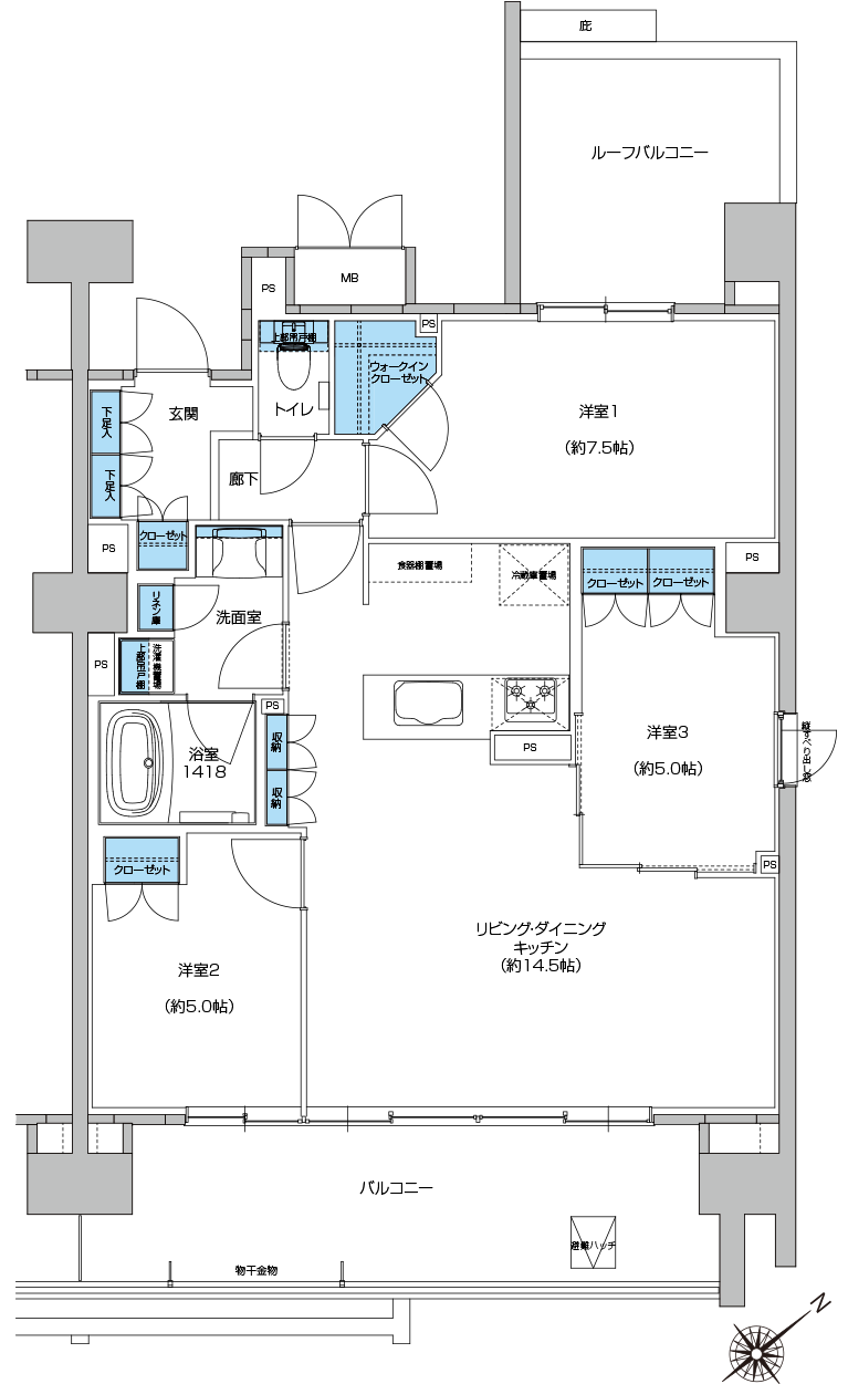Er-type 間取り | 【公式】プレシス静岡七間町 | 新築分譲マンション